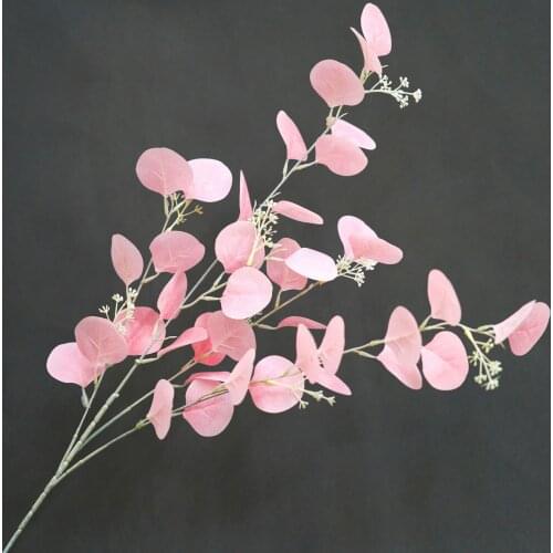 Pink Artificial Plants Eucalyptus Leaves With Fruit Wedding Floral Arrangement Olive Branch Home Decor Fake Plants House Decor