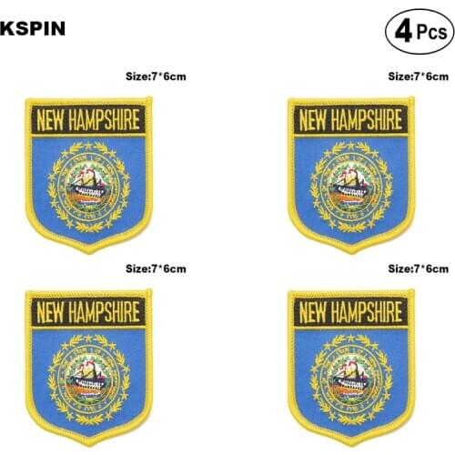 U.S.A New Hampshire Shiled Shape flag patches national flag patches for Cothing DIY Decoration