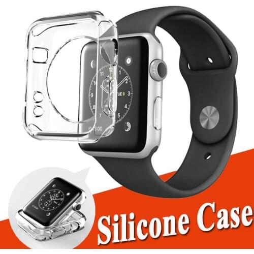 38mm 42mm Ultra Thin Slim Transparent Crystal Clear Soft TPU Rubber Silicone Protective Cover Case Skin For Apple Watch iWatch