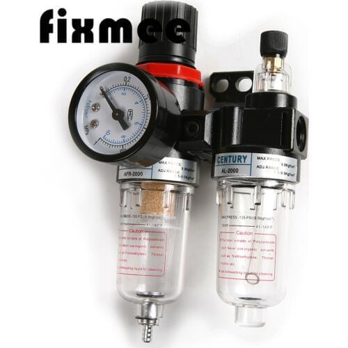 AFR2000+AL2000 G1/4" Air Compressor AFC2000 oil Water Separator Regulator Trap Filter Airbrush
