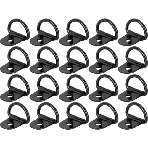 X Autohaux 20 30 50 pcs Black D Shape Tie Down Anchors Lashing Rings for Car Truck Trailer Cargo RV Boats