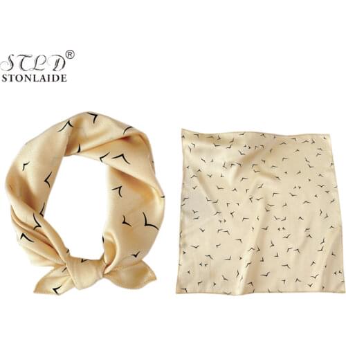 32COLOR Hot Satin Silk Women Scarves Printed 50X50CM Small Square Tie Scarf Ladies Neckerchiefs For Women Soft Hairbands