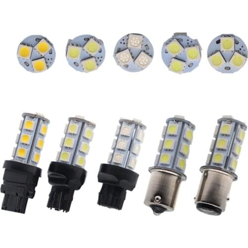 10Pcs BA15s BAU15S 18smd P21W 18 LED 5050 SMD 1156 18led 18 smd White Car Bulb Stop Tail Light Rear Lamp DC 12V Signal Lamp