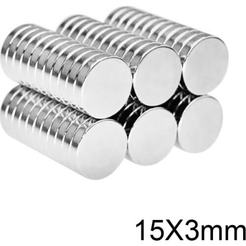5/10/20/50/100pcs 15x3 Search Minor Magnet Dia 15mm x 3mm Bulk Small Round Magnetic 15x3mm Neodymium Disc Magnets 15*3