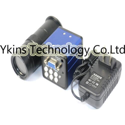 8X 130X VGA output Industrial Video Microscope Camera 1600x1200 resolution For PCB SMD SMT Repair Inspection Tool
