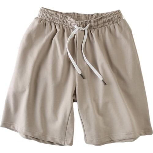 Activewear Shorts Solid Color Stretchy Waistband Summer Plus Size Wide Leg Straight-leg Beach Shorts for Beach