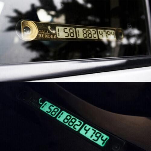 Car Stickers Luminous Temporary Parking Card Night Light Phone Number Card Plate