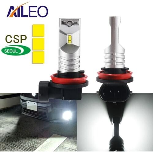 AILEO H11 LED H8 led H16 H10 9145 Car Lights 9005 12V hb3 auto 9006 hb4 h9 Car Fog lamp Bulbs CSP Y19 3600LM 24V