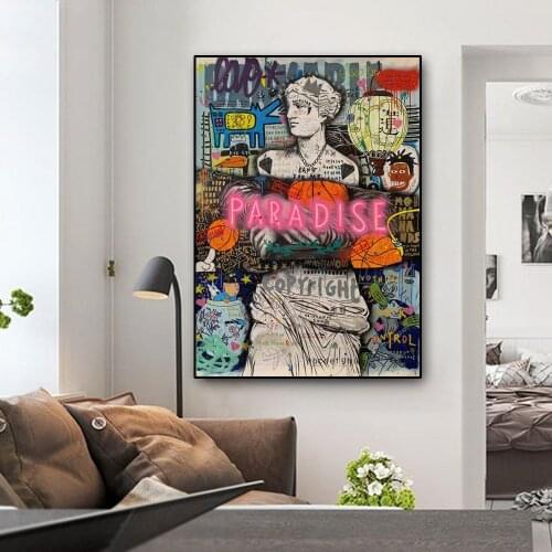Large Sizes Graffiti Art Posters and Prints Wall Canvas Portrait Venus Painting the Famous Artwork Picture for Living Room Decor
