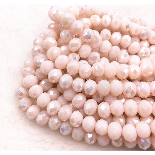 HOT 30pcs/lot 8x6mm Rondelle Austria faceted Crystal Glass Beads Loose Spacer Round Beads DIY Jewelry Making For Bracelet #012