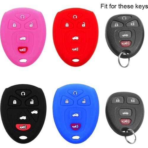 Silica Gel Skin Key Case Cover 5 buttons for Chevrolet GMC Enclave Shell Fob Accessorise