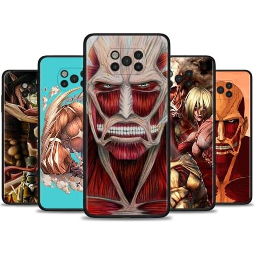 Case For Poco X3 M3 Pro NFC F1 Caso for Mi Note 10 Pro Fundas for Mi CC9 Pro CC9E A3 A2 Coque Attack on Titan Japanese Anime