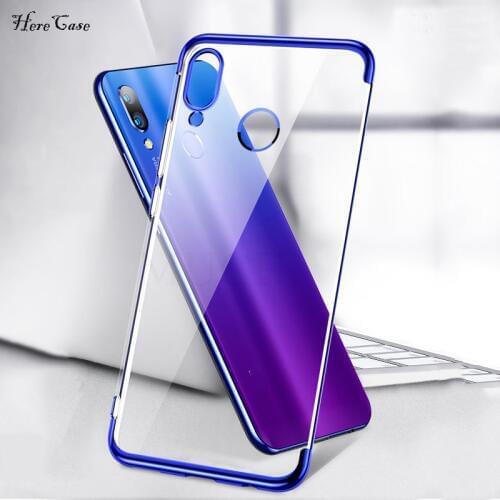 HereCase Case For Xiaomi Redmi 7 6.26"Inch Luxury Plating Soft Clear Transparent Phone Cover For Redmi 7 Redmi7 Phone Cases