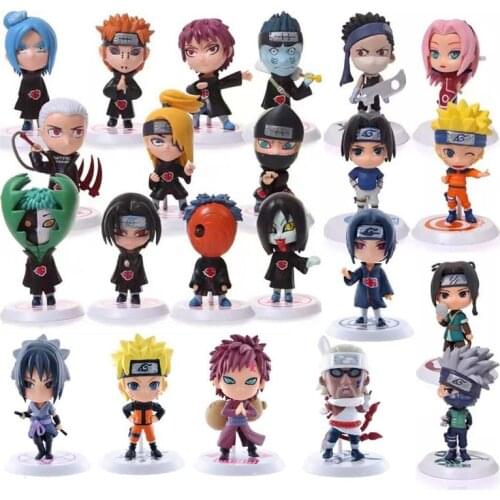 Anime Shippuden Anime PVC Action Figure Hatake Kakashi Sasuke Itachi Statue Collectible Toy Dolls Kid Gifts Q Version