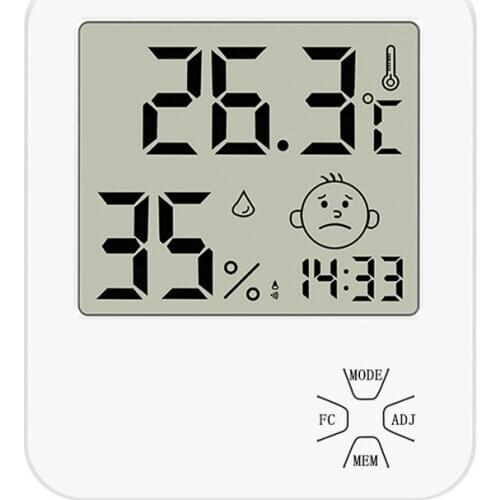 Indoor Room LCD Electronic Temperature Humidity Meter Digital Thermometer Hygrometer Weather Station Alarm Clock Indoor
