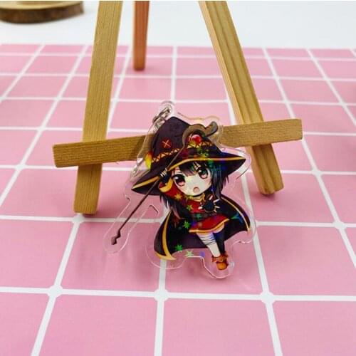 Konosuba Kono Subarashii Sekai ni Shukufuku Wo Aqua Acrylic Pendant Figure Keychain Keyring Collection Model Toy Gift Cosplay