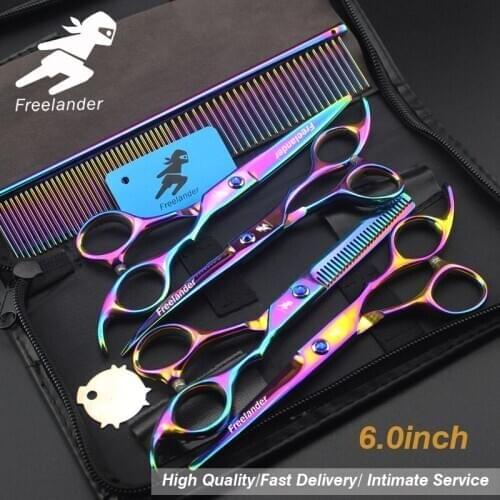 6 inch pet hairdressing scissors set pink set high class pet scissors hair care & styling