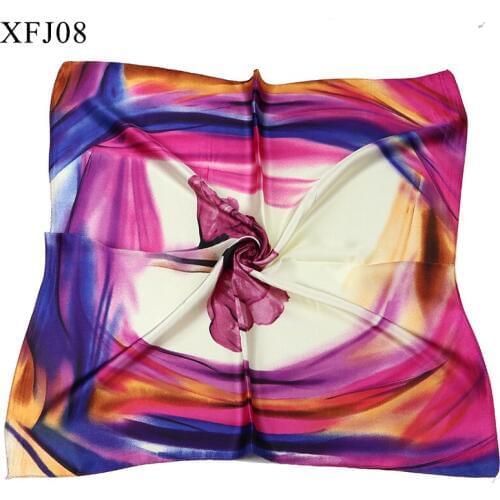 NEW high quality silk Scarf Women Foulard NeckerChief flower Bandana Small Square Silk Scarf Office Lady girls' Gift
