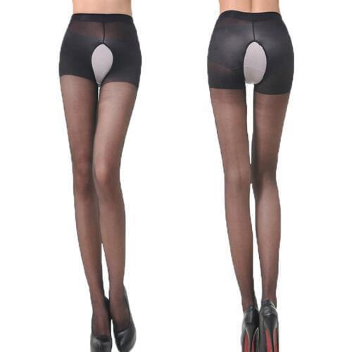 Sexy Lace Open crotch Stockings Erotic Lingerie Slim Leg Bare Ass Silk Stockings Nightclub Exotic Uniform Temptation Sex Toys