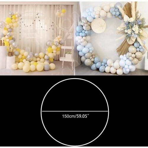 150cm DIY Balloon Arch Plastic Wreath Balloon Hoop Ring for Wedding Birthday Party Decor Kids Baby Shower Circle Garland