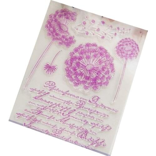 Dandelion Transparent Clear Silicone Stamp DIY Scrapbooking Photo Album Decor