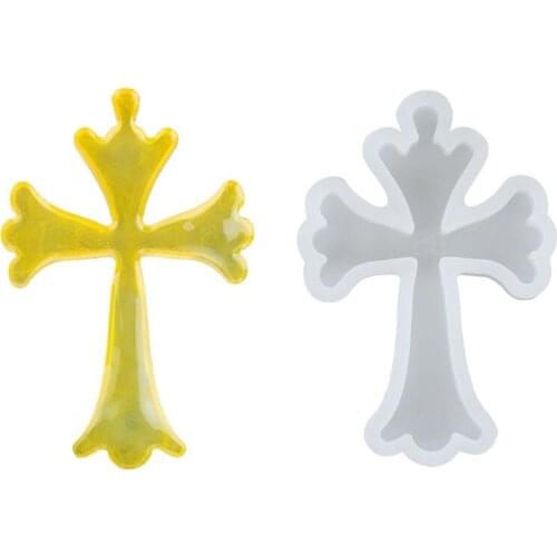 Cross Pendant Silicone Resin Mold Jewelry Making Casting Mould Craft DIY Tools W0YA