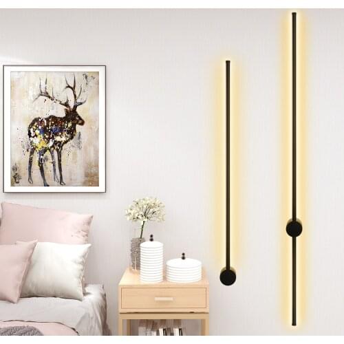 Led Wall Lamp Light Long Decor For Home Bedroom Living Room Surface Mounted Sofa Background Sconce Indoor Lighting Fixture