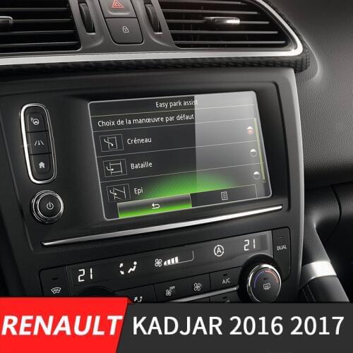 For Renault Kadjar 2016 2017 Tempered Glass Car Navigation Screen Protector LCD Touch Display Film Protector
