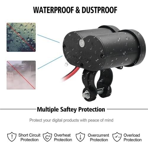 2A USB Charger Adapter CS-313G1 Waterproof Motorcycle Parts 12V DC Outlet with Switch Unique Portable Car Ornaments