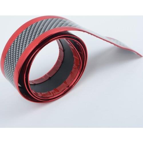 Mirror Door Sill Protector Strips 1 Roll Corner Bumper Carbon Fiber Rear