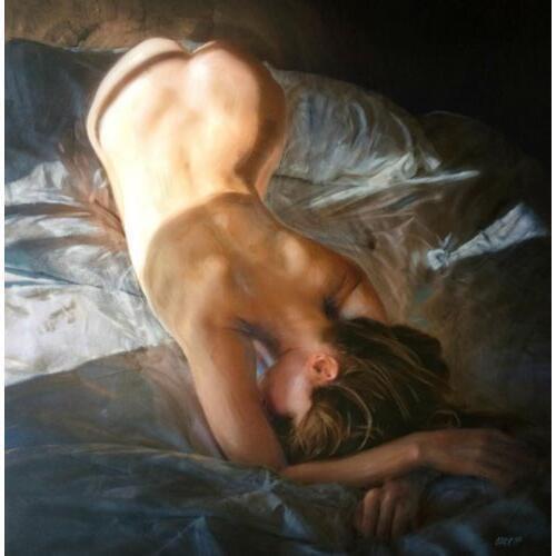 100% Hand-made Original Oil Painting Portrait of Young Women Home Decoration Accessories