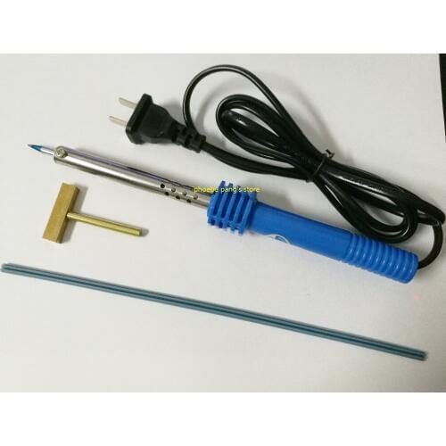 50pcs 220V-240V 40W Pencil Tip Soldering Iron Welding Gun Tool with Solder T-head Rubber strip for LCD Pixel Repair Ribbon Cable