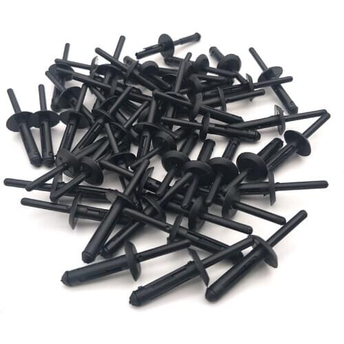 50Pcs Plastic Rivets Car Bumper Body Repair Auto Fastener Push Type Retainer Clip