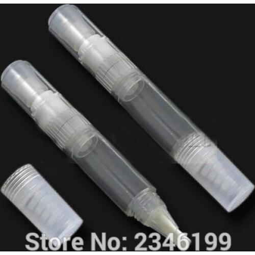 6ML 30pcs/lot Top Grade Empty Nail Oiling Pen, Plastic Clear Teeth Whiten Liquid Container, DIY Foundation Tube, Lip Gloss Tube