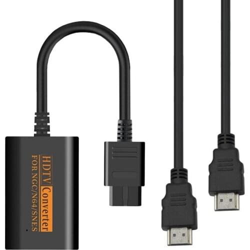 For NGC/SNES/N64 to HDMI-Compatible Converter Adapter for Nintend 64 for GameCube Plug and Play Full Digital Cables