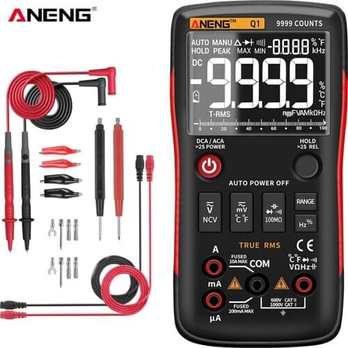 ANENG Q1 True-RMS Digital Multimeter Esrmeter Testers Automotive Electrical Dmm Transistor Peak Tester Meters Resistor