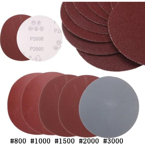 25Pcs/Set 5 Inch 120mm Round Sandpaper Disk Sand Sheets Grit 800/1000/1500/2000/3000 Hook Loop Abrasive Disc For Sander Grits