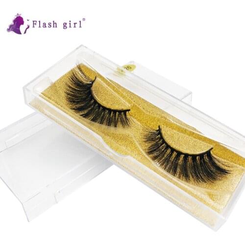 Flash Girl False Eyelashes 3D Mink Natural Handmade Full Strip Lashes Wispy Thick Eyelash Extension Makeup Z-26