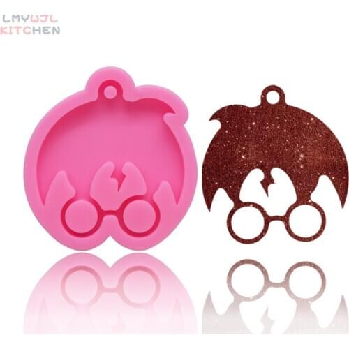 DIY Handmade Mirror Epoxy Magic Boy Keychain Pendant Silicone Mold Cake Baking Resin Mold Environmentally Friendly Food Silicone