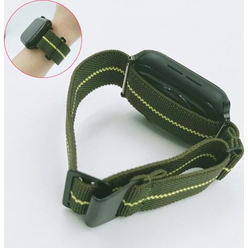 French Forces Parachute Bag Nato Elastic Nylon Strap for Apple Watch 44mm 42mm 40mm 38mm bracelet for Iwatch6 5 4 3 Se Watchband