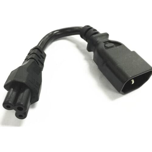 IEC 320 C14 Male Plug to C5 Female Adapter Cable IEC 3 Pin Male to C5 Micky.PDU PSU Power Converter Cord ,20CM