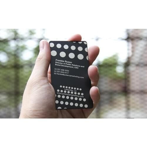 China supplier high quality black metal stainless steel business cards