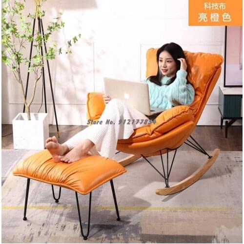 Rocking Chair Lazy Chair Net Red Lazy Sofa Leisure Sofa Chair Living Room Single Sofa Balcony Lounge Chair Rocking Rocking Chair