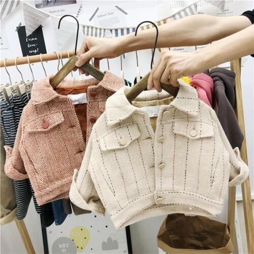 Baby Boys Jackets 2019 Autumn Fashion New Childrens Turn-down Collar Jacket Kids Casual Outwear Coats Toddler Jackets Boys Coat