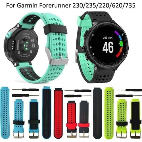 Hot Outdoor Wristband For Garmin Forerunner 735XT 735/220/230/235/620/630 Soft Silicone Strap Replacement Watch Band Accessories
