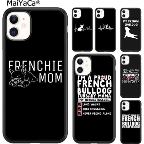 MaiYaCa French Bulldog Art Phone Case Cover For iPhone 5s SE 6 6s 7 8 plus X XR XS 11 12 pro max Samsung Galaxy S8 S9 S10 shell