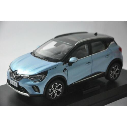 1:18 Diecast Model for Renault Captur 2019 Blue SUV Alloy Toy Car Miniature Collection Gifts Hot Selling Altis