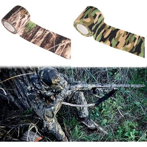 Outdoor Hunt Disguise Elastoplast Camouflage Elastic Wrap Tape Self Adhesive Sports Protector Ankle Knee Finger Arm Bandage