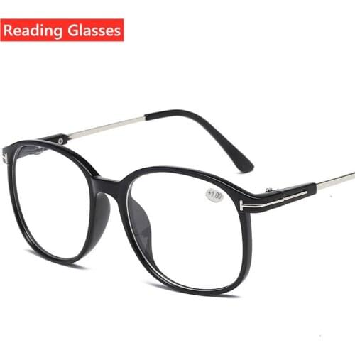Big Frame Reading Glasses Women Men Ultralight Round Reading Presbyopic Glasses Diopters +0.5 0.75 1.0 1.5 2.0 2.5 4