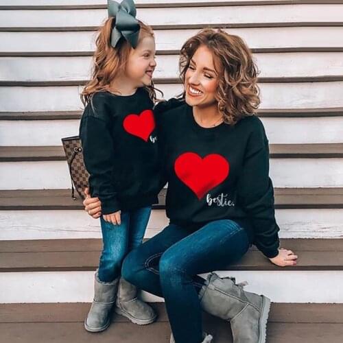 Autumn Mother Daughter Son Sweatshirt Cute Family Matching Clothes Mommy and Me Sweaters Clothes Outfits Look Boys Girl Mom Tops